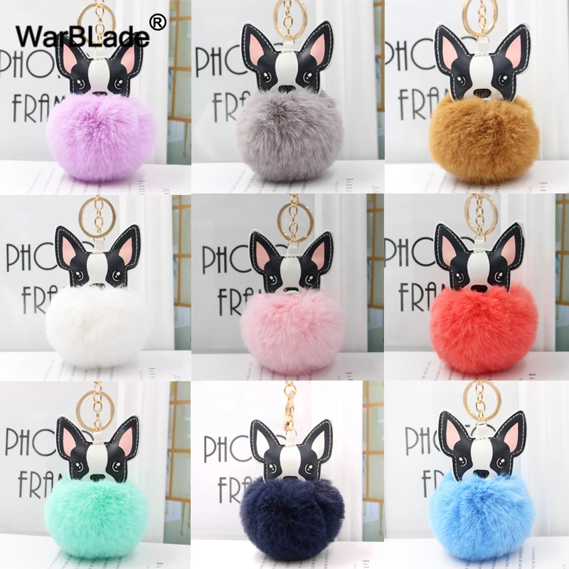 WBL New Pompom French Bulldog Keychain Fluffy Rabbit Fur Ball Key Chain Leather Animal Dog Keyring Women Bag Car Charm Chaveiros
WBL New Pompom French Bulldog Keychain Fluffy Rabbit Fur Ball Key Chain Leather Animal Dog Keyring Women Bag Car Charm Chaveiros
