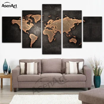 5 Panel Canvas Art World Map Painting Prints on Canvas Wall Art Picture Home Decoration for Living Room No Frame
5 Panel Canvas Art World Map Painting Prints on Canvas Wall Art Picture Home Decoration for Living Room No Frame