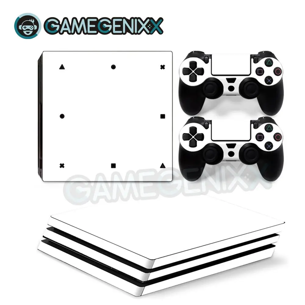 GAMEGENIXX Skin Sticker Protective Vinyl Decal for PS4 Pro Console and 2 Controllers - White Edition
GAMEGENIXX Skin Sticker Protective Vinyl Decal for PS4 Pro Console and 2 Controllers - White Edition