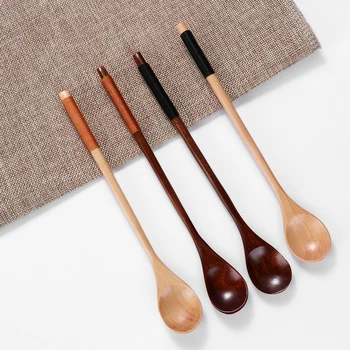 Long-Handled Handmade Wooden Spoons Desserts Condiment Tea Scoops Traditional Mini Wooden Spoons For Cooking Tea Rice Home 
Long-Handled Handmade Wooden Spoons Desserts Condiment Tea Scoops Traditional Mini Wooden Spoons For Cooking Tea Rice Home