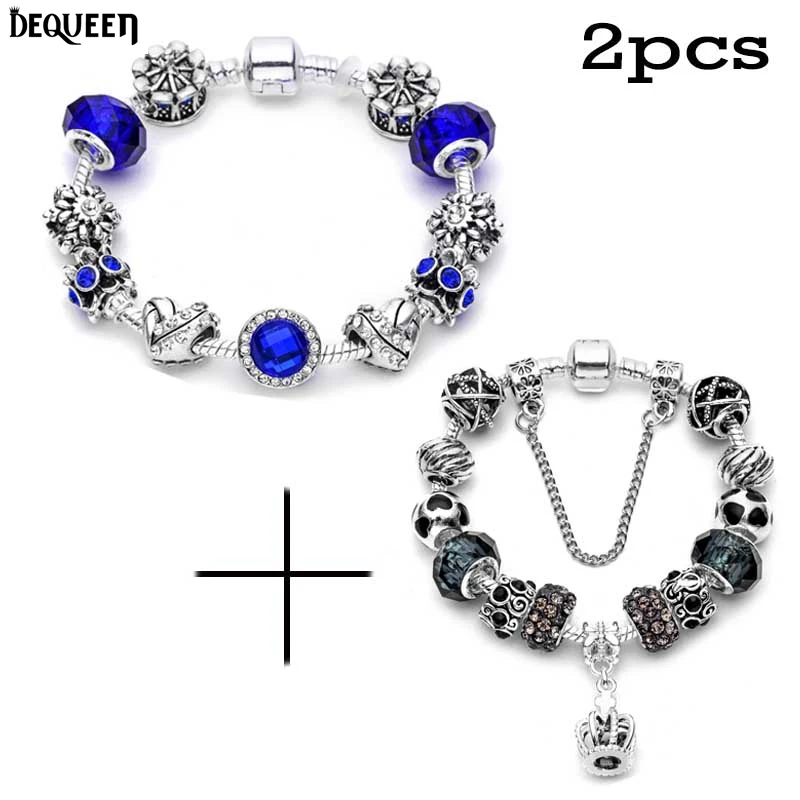 Dequeen 2pcs/set Charm Bracelets Special Price 1pcs Crown + 1pcs Crowns Pendant Fit Pandora Bracelet Charms And Beads Bracelet
Dequeen 2pcs/set Charm Bracelets Special Price 1pcs Crown + 1pcs Crowns Pendant Fit Pandora Bracelet Charms And Beads Bracelet