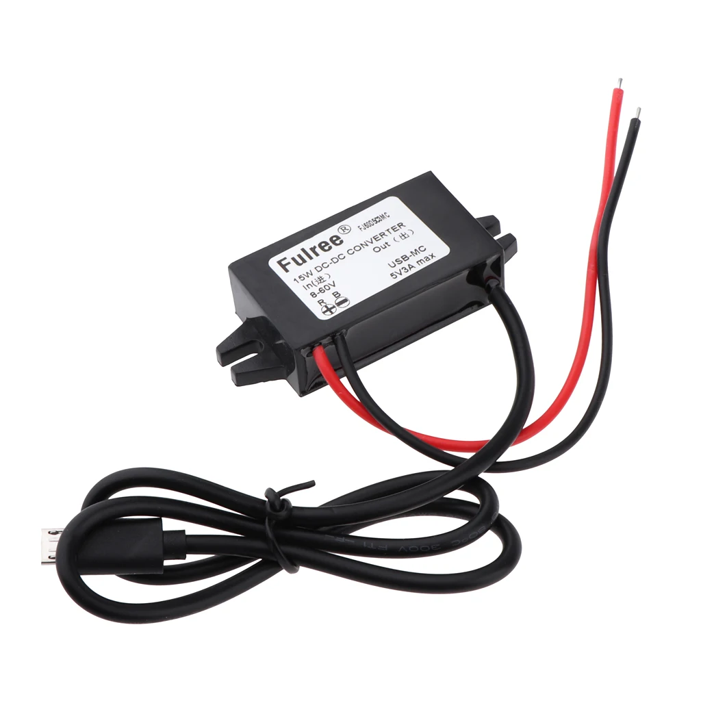 DC-DC Converter Step Down Power Module 8V-60V to 5V Micro USB Output Buck Power Supply Adapter for Car Auto Cellphone MP3, etc.
DC-DC Converter Step Down Power Module 8V-60V to 5V Micro USB Output Buck Power Supply Adapter for Car Auto Cellphone MP3, etc.