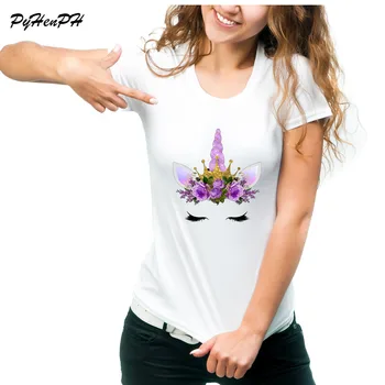 T Shirt Women O-Neck Short Sleeve Summer Unicorn Face Design Kawii Floral T-Shirt Casual Female Tee Ladies Tops Fashion t shirt
T Shirt Women O-Neck Short Sleeve Summer Unicorn Face Design Kawii Floral T-Shirt Casual Female Tee Ladies Tops Fashion t shirt
