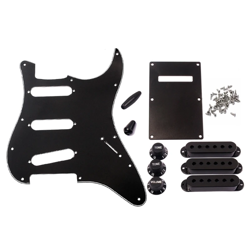 1 Set 8 Hole SSS Guitar Pickguard Strat Back Plate Pickup Cover Knobs Tips Accessories
1 Set 8 Hole SSS Guitar Pickguard Strat Back Plate Pickup Cover Knobs Tips Accessories