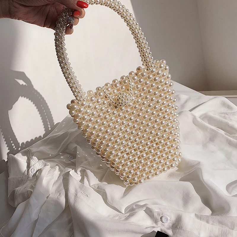 NAN JIU MOUNTAIN Women Hand-knitted Pearl Bag Patchwork One-Shoulder Crossbody Beaded Retro Mini Party Bag
NAN JIU MOUNTAIN Women Hand-knitted Pearl Bag Patchwork One-Shoulder Crossbody Beaded Retro Mini Party Bag