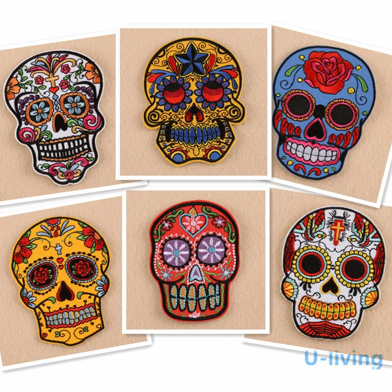 1pcs Mix new Skull Patches for Clothing Iron on Embroidered Sew Applique Cute Patch Fabric Badge Garment DIY Apparel Accessories
1pcs Mix new Skull Patches for Clothing Iron on Embroidered Sew Applique Cute Patch Fabric Badge Garment DIY Apparel Accessories