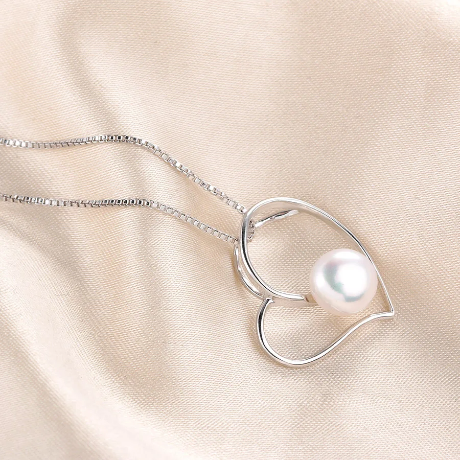 Good Quality Silver 925 High Luster Natural Pearl Heart Pendants Necklaces For Women Fashion 100% Freshwater Pearl Jewelry New
Good Quality Silver 925 High Luster Natural Pearl Heart Pendants Necklaces For Women Fashion 100% Freshwater Pearl Jewelry New