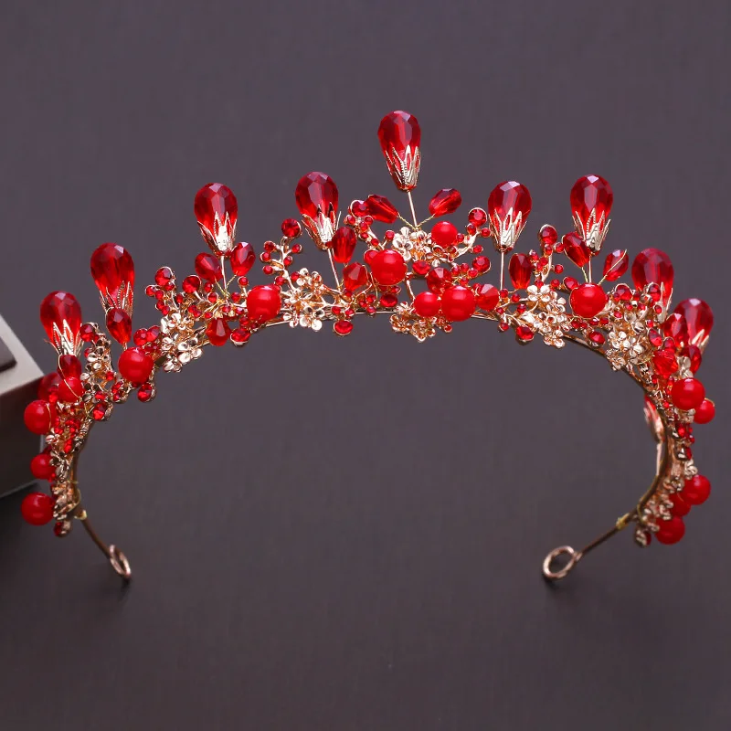 Red Rhinestone Headband Tiara Simulated Pearl Fashion Crown Hair Accessories for Wedding Bridal Headdress Gold Color Hairbands
Red Rhinestone Headband Tiara Simulated Pearl Fashion Crown Hair Accessories for Wedding Bridal Headdress Gold Color Hairbands