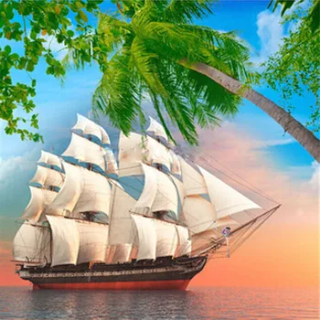 Cross Stitch Kit DIY Diamond Embroidery Yacht and coconut tree Full Square/round Diamond Painting Mosaic Home Decor 
Cross Stitch Kit DIY Diamond Embroidery Yacht and coconut tree Full Square/round Diamond Painting Mosaic Home Decor