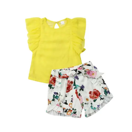 1-6Years 2Pcs Toddler Kid Baby Girl Summer Outfit Clothes T-shirt Tops+Floral Short Pants Children Girl Set
1-6Years 2Pcs Toddler Kid Baby Girl Summer Outfit Clothes T-shirt Tops+Floral Short Pants Children Girl Set