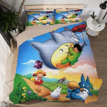 Cute Cartoon Totoro Bedding Set Colorful Scenery Plant Print Duvet Cover Set Kids Lovely Bed Cover Pillowcase Home Decor 3pcs
Cute Cartoon Totoro Bedding Set Colorful Scenery Plant Print Duvet Cover Set Kids Lovely Bed Cover Pillowcase Home Decor 3pcs