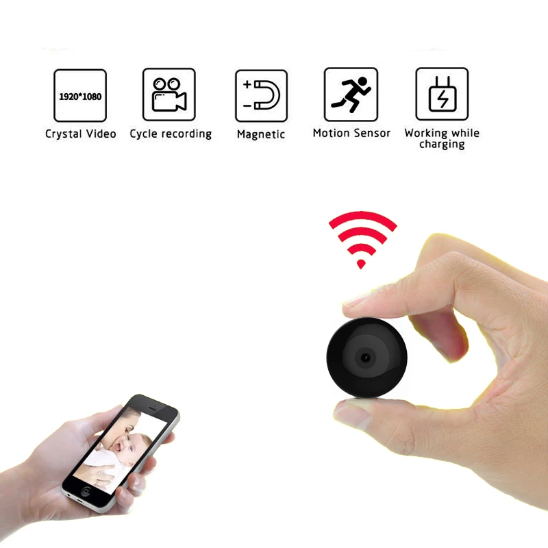 Invisible Night Version Wifi IP Mini Camera Wireless HD 1080P for Video Recording Support Remote Control Portable Recorder pk C1 
Invisible Night Version Wifi IP Mini Camera Wireless HD 1080P for Video Recording Support Remote Control Portable Recorder pk C1