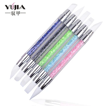 NEW Dual Heads Silicone Nail Art Sculpture Pen Rhinestone Acrylic Handle for Emboss Carving Craft Polish Manicure Tool
NEW Dual Heads Silicone Nail Art Sculpture Pen Rhinestone Acrylic Handle for Emboss Carving Craft Polish Manicure Tool