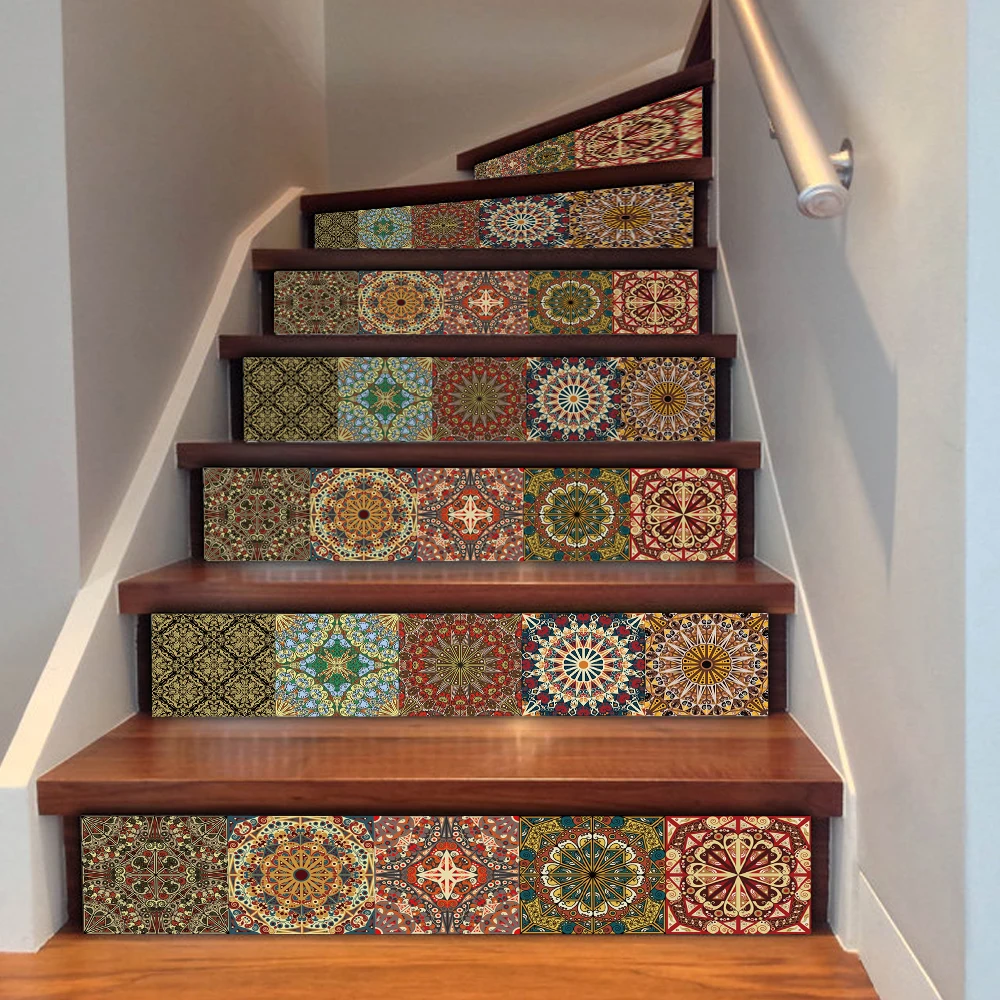 Floral Mediterranean Wall Sticker Stair Decor Furniture Decoration Easy To Apply Mural Decals 7.1x39.4" 6Pcs/Set
Floral Mediterranean Wall Sticker Stair Decor Furniture Decoration Easy To Apply Mural Decals 7.1x39.4" 6Pcs/Set