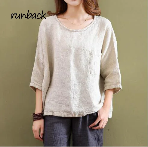 2019 Summer Women Tees O-neck Pockets Cotton Linen Solid Vintage High Quality Loose Retro Flax Hot Sale Chinese Style T-shirts
2019 Summer Women Tees O-neck Pockets Cotton Linen Solid Vintage High Quality Loose Retro Flax Hot Sale Chinese Style T-shirts
