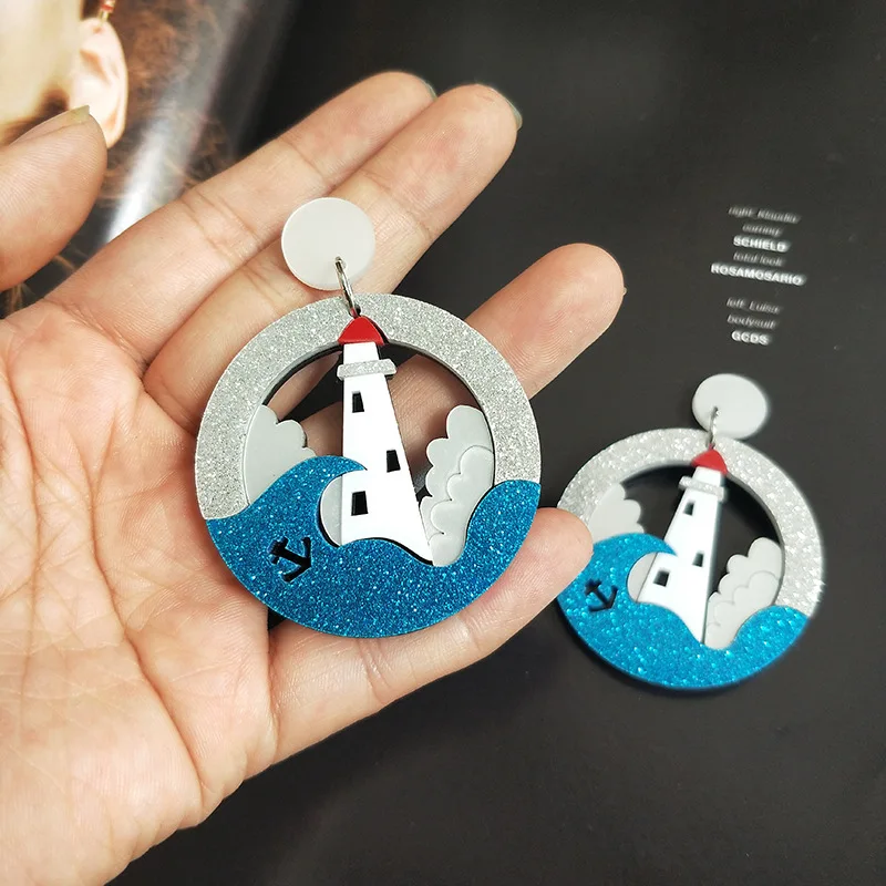 2019 New Fashion European Personality Women Jewelry Acrylic Lighthouse Earrings Night Club Acrylic Dangle Earrings For Women
2019 New Fashion European Personality Women Jewelry Acrylic Lighthouse Earrings Night Club Acrylic Dangle Earrings For Women