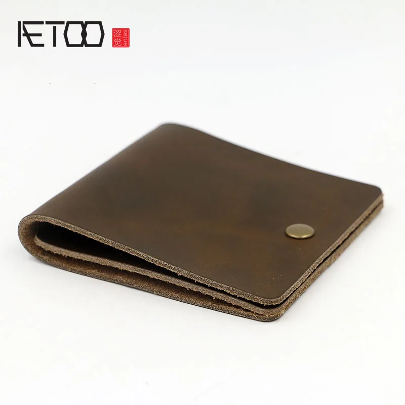 AETOO Original design handmade two-tier mad horse leather wallet simple thin section of cross-money wallet
AETOO Original design handmade two-tier mad horse leather wallet simple thin section of cross-money wallet
