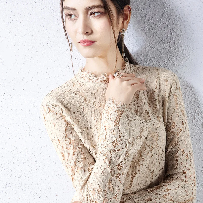 Lace shirt women's 2019 spring / autumn women's lace tops foreign small shirt trumpet sleeves bottoming shirt hollow sexy shirt
Lace shirt women's 2019 spring / autumn women's lace tops foreign small shirt trumpet sleeves bottoming shirt hollow sexy shirt