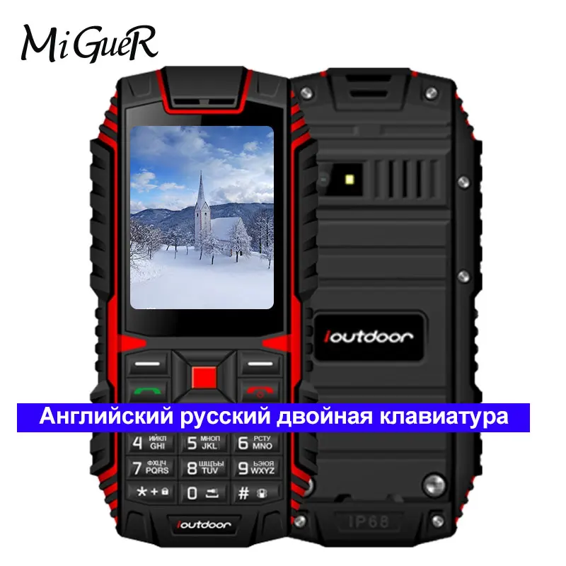 Ioutdoor T1 IP68 Shockproof Mobile Phone 2.4''Inch 128M+32M 2100mAh 2 SIM Cards GSM FM MP3 Russian Keyboard Cell phone
Ioutdoor T1 IP68 Shockproof Mobile Phone 2.4''Inch 128M+32M 2100mAh 2 SIM Cards GSM FM MP3 Russian Keyboard Cell phone