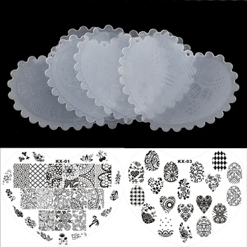 4 Pcs Heart Nail Stamping Plates Flower Geometric Lace Pattern Nail Art Stamp Stamping Template Image Plate Stencils Plastic
4 Pcs Heart Nail Stamping Plates Flower Geometric Lace Pattern Nail Art Stamp Stamping Template Image Plate Stencils Plastic