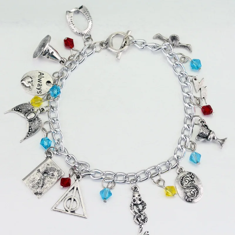 Hogwarts Horcrux Deathly Hallows Dark Mark Sorting Hat Philosopher's Stone Combination Bracelet Dobby Hogwarts Cosplay
Hogwarts Horcrux Deathly Hallows Dark Mark Sorting Hat Philosopher's Stone Combination Bracelet Dobby Hogwarts Cosplay