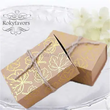 FREE SHIPPING 50PCS Fall Autumn Kraft Gold Maple Leaf Favor Boxes Wedding Party Favors Bridal Shower Wedding Reception Decor
FREE SHIPPING 50PCS Fall Autumn Kraft Gold Maple Leaf Favor Boxes Wedding Party Favors Bridal Shower Wedding Reception Decor