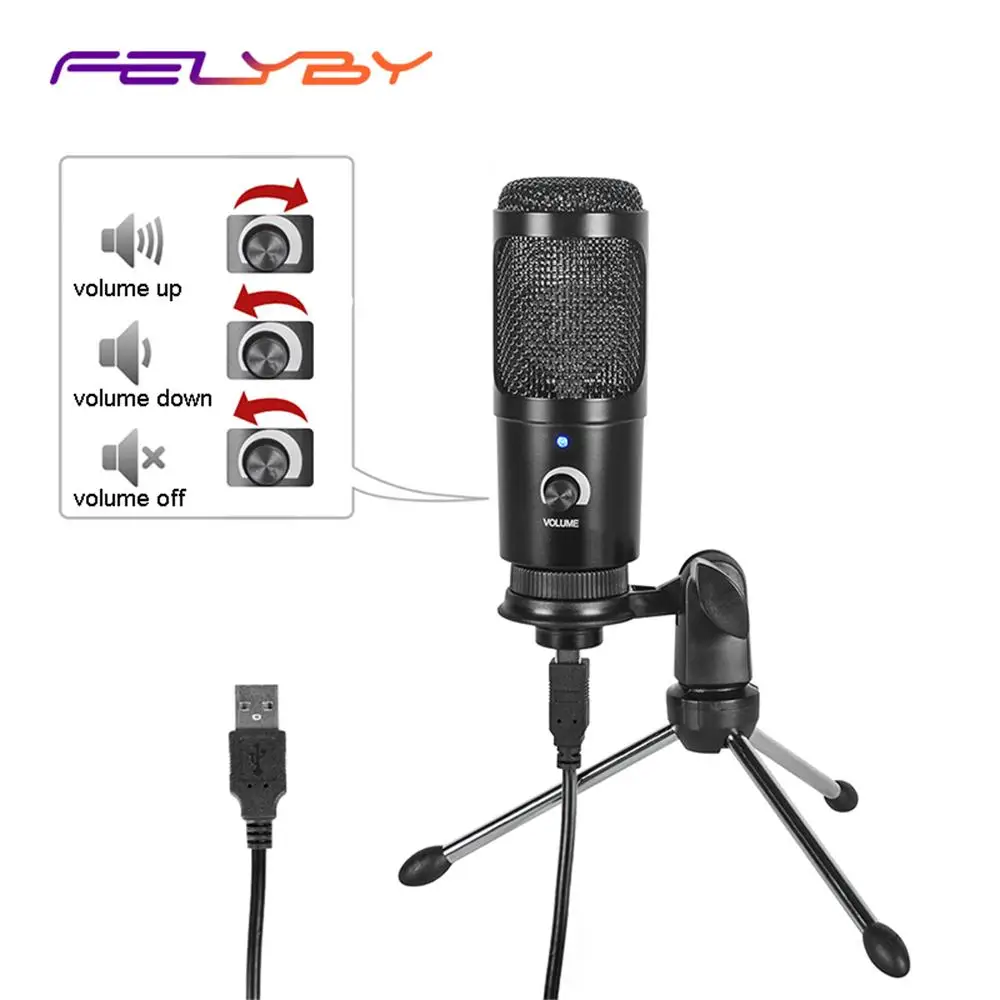 FELYBY MIC-90 Professional Condenser Recording Microphone for Youtube Podcast Instrument Live Broadcast USB Microphone
FELYBY MIC-90 Professional Condenser Recording Microphone for Youtube Podcast Instrument Live Broadcast USB Microphone
