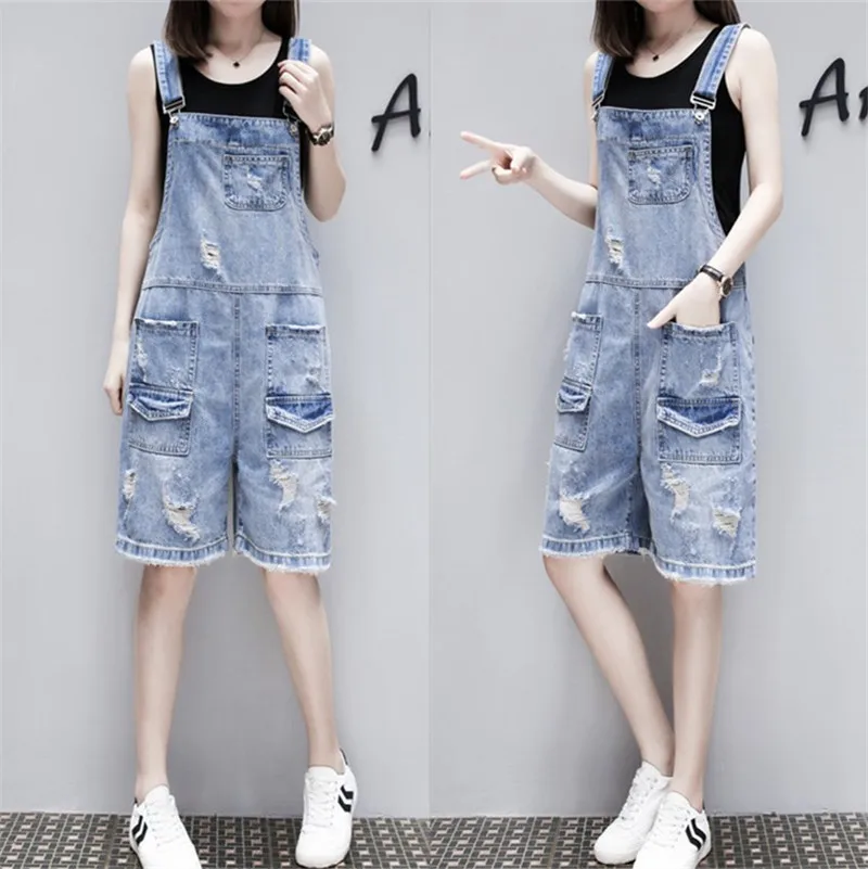 Loose Solid Women Playsuits and Jumpsuits Pockets Fashion Casual Denim Overall Shorts Summer Plus Size Jean Overalls for Women
Loose Solid Women Playsuits and Jumpsuits Pockets Fashion Casual Denim Overall Shorts Summer Plus Size Jean Overalls for Women