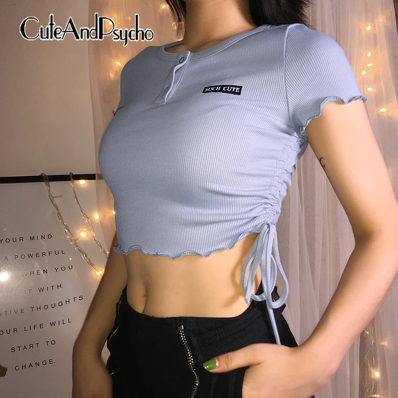 2019 Letter Printed Woman T Shirt Cotton Ladies Drawstring T-shirt Short Sleeve Ruffles Top Tees Summer Streetwear Cuteandpsycho
2019 Letter Printed Woman T Shirt Cotton Ladies Drawstring T-shirt Short Sleeve Ruffles Top Tees Summer Streetwear Cuteandpsycho