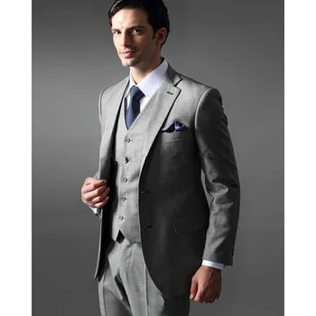 New Fashion Two Button Notch Lapel Men Suits Tailor-Made Tuxedos Formal Popular Slim Fit 3 Pieces Men Suits (Jacket+Pants+Vest)
New Fashion Two Button Notch Lapel Men Suits Tailor-Made Tuxedos Formal Popular Slim Fit 3 Pieces Men Suits (Jacket+Pants+Vest)