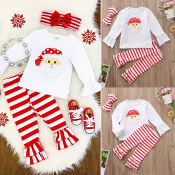 2018 3PCS Christmas Infant Kids Baby Girls Clothes Striped Cotton Casual Top Dress Pants Headband Outfit Set Clothes 0-24M
2018 3PCS Christmas Infant Kids Baby Girls Clothes Striped Cotton Casual Top Dress Pants Headband Outfit Set Clothes 0-24M