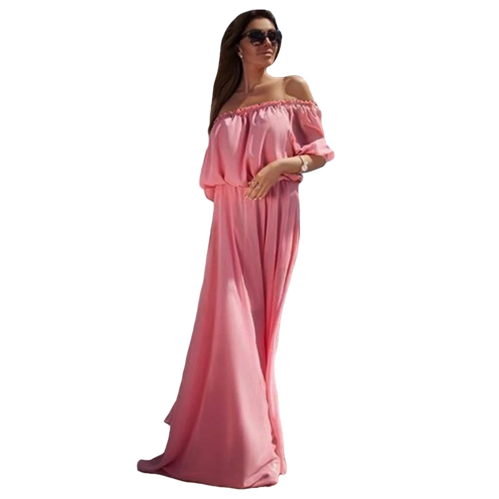 Fashion Vestidos 2019 Off Shoulder Summer Maxi Dress Sexy Women Elegant Ruffle Long Beach Dress Solid Causal Chiffon Dress XXL
Fashion Vestidos 2019 Off Shoulder Summer Maxi Dress Sexy Women Elegant Ruffle Long Beach Dress Solid Causal Chiffon Dress XXL