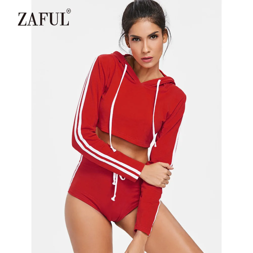 ZAFUL Women Yoga Sets Long Sleeve Crop Top and Shorts Sweat Suit Track Suit Hooded Sweatshirt and HotPants Breathable Sport Suit
ZAFUL Women Yoga Sets Long Sleeve Crop Top and Shorts Sweat Suit Track Suit Hooded Sweatshirt and HotPants Breathable Sport Suit