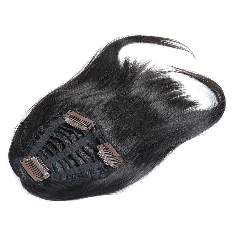 Brazilian-Human-Hair-Blunt-Bangs-Clip-In-Human-Hair-Extension-Natural-Black-Dolago-100-Virgin-Hair (2)