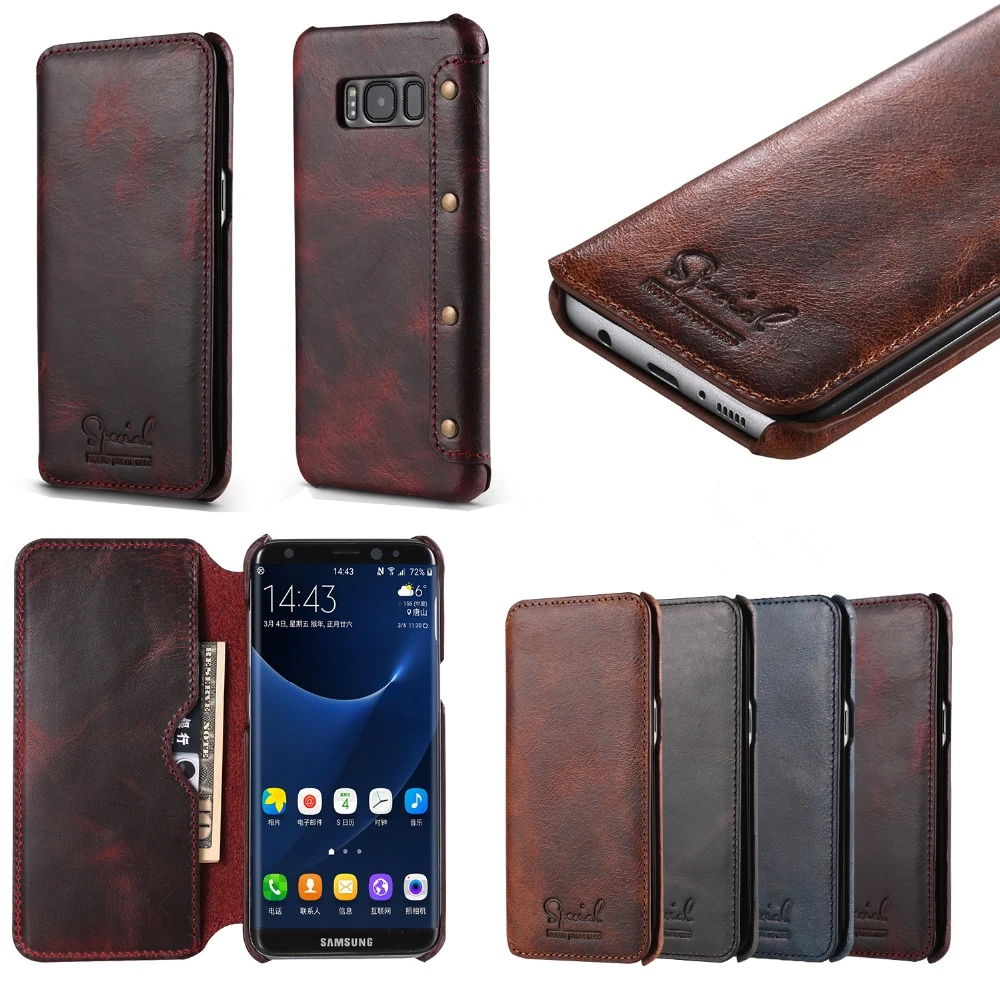 Genuine Leather Flip Cases For Samsung Galaxy S8 Plus 5.8" Wallet Cover With Card Holder Money Pocket S8+ Shockproof Phone Shell
Genuine Leather Flip Cases For Samsung Galaxy S8 Plus 5.8" Wallet Cover With Card Holder Money Pocket S8+ Shockproof Phone Shell