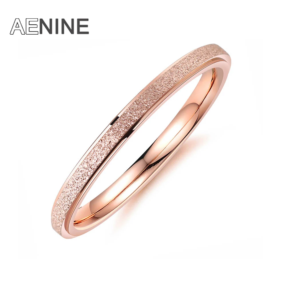 AENINE Office Rose Gold Color Rings For Women 2 MM Width Stainless Steel Party Daily Finger Ring Girls Gifts Bague Femme OGJ581
AENINE Office Rose Gold Color Rings For Women 2 MM Width Stainless Steel Party Daily Finger Ring Girls Gifts Bague Femme OGJ581