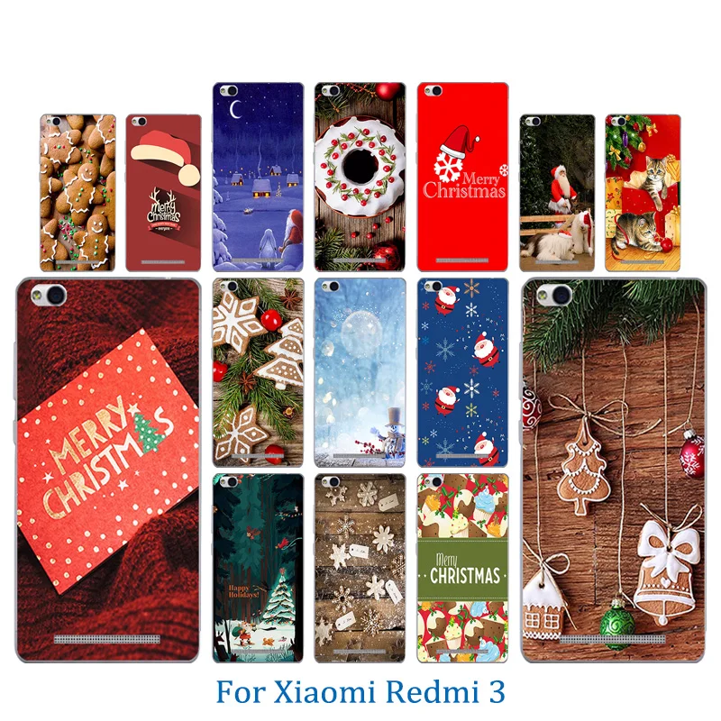 Чехол для Xiaomi Redmi 3 силиконовый чехол телефона с рисунком Merry X'MAS сверхтонкий 5 0