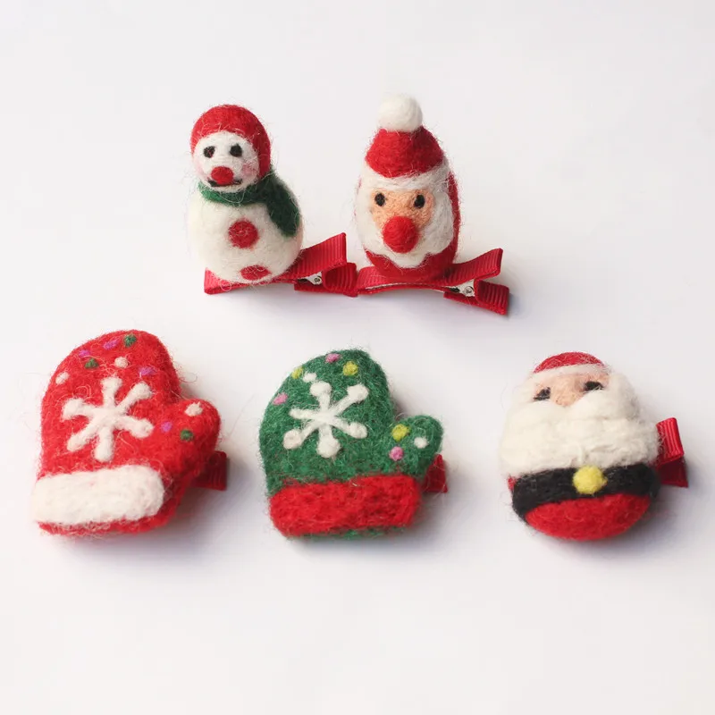 10pcs/lot Christmas Santa Claus Hair Clips Cartoon Red Glove Hairpin Snow Green Gloves Kid Handmade Girls Wool Hairpins Snowman
10pcs/lot Christmas Santa Claus Hair Clips Cartoon Red Glove Hairpin Snow Green Gloves Kid Handmade Girls Wool Hairpins Snowman