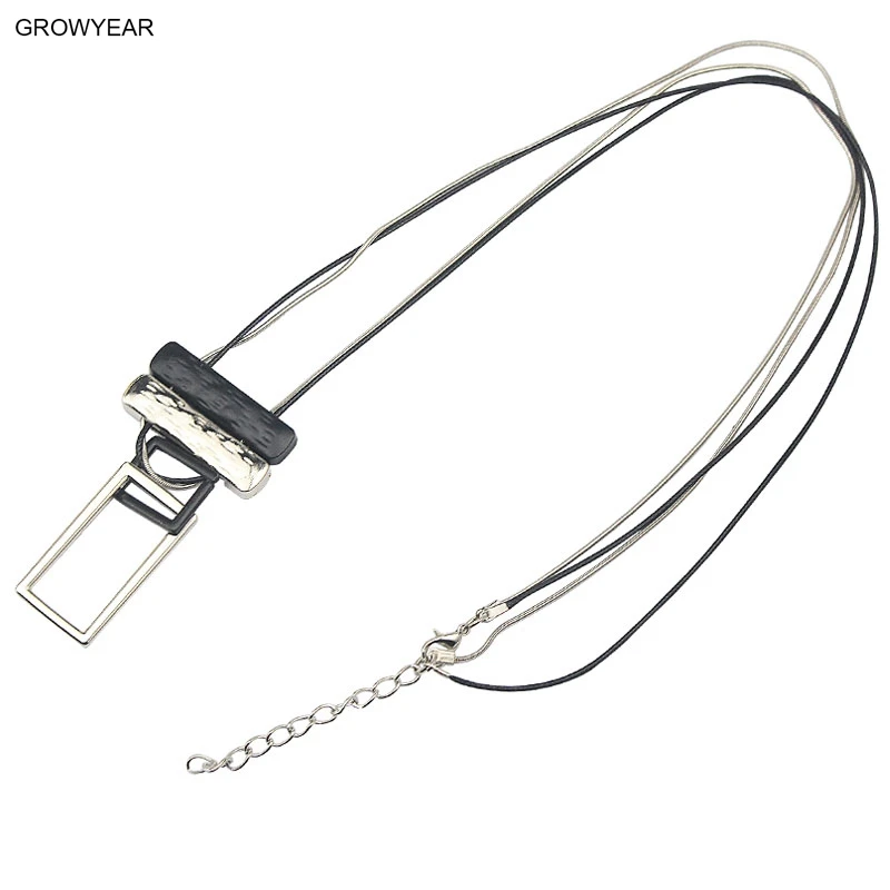 Rope Chain Metal Pendant Necklace