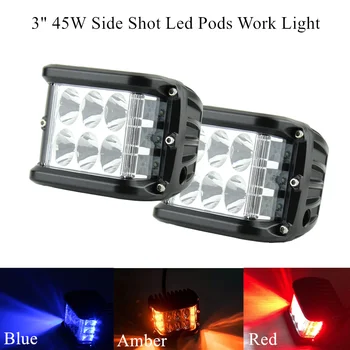 2 x Flashing Blue Red 45W Side Shot Pod Cubes Led Work Light Off Road LED light Driving UTV RZR Truck For Jeep Hummer Offroad
2 x Flashing Blue Red 45W Side Shot Pod Cubes Led Work Light Off Road LED light Driving UTV RZR Truck For Jeep Hummer Offroad
