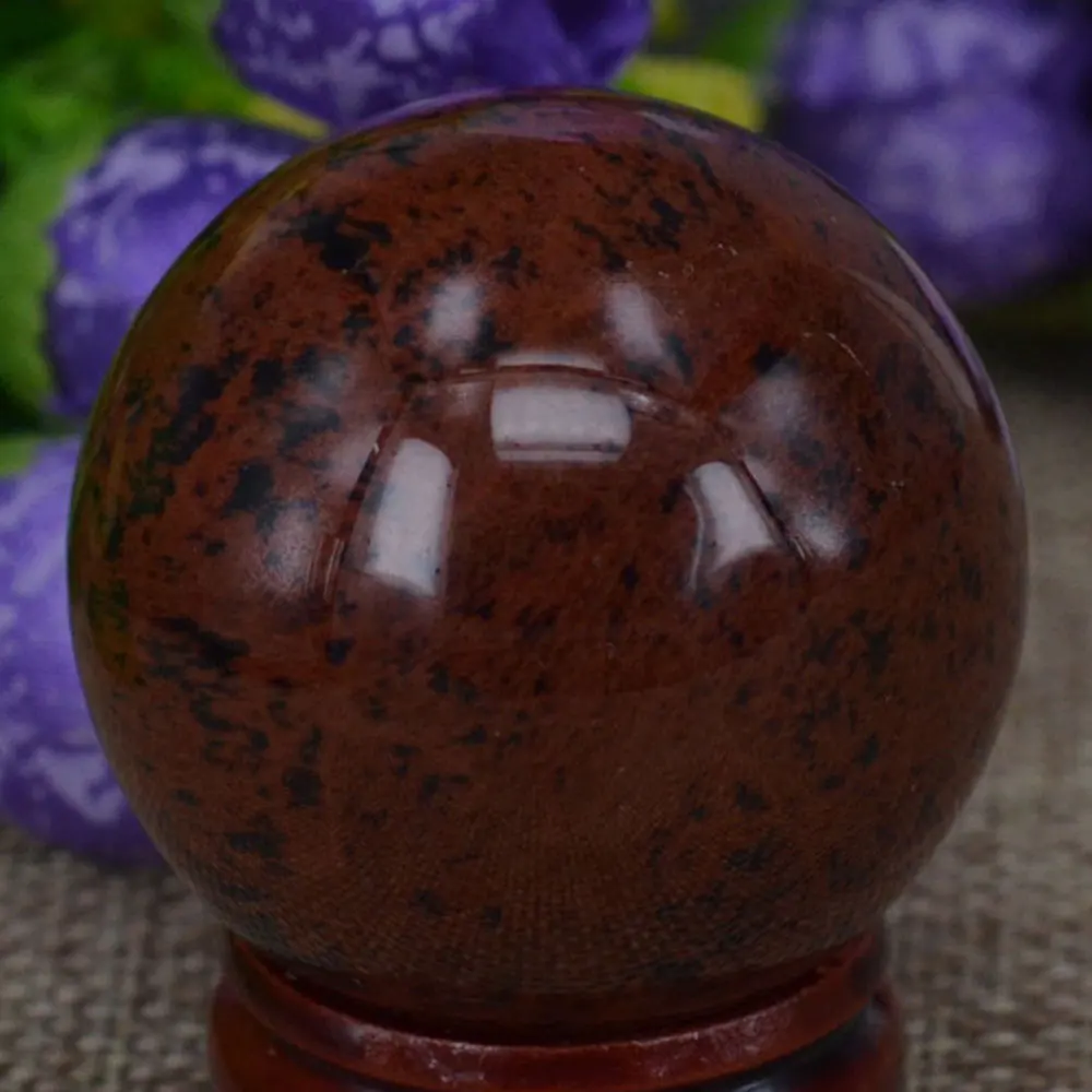 40MM(1.6") Natural Gemstone Red Mahogany Obsidian Sphere Crystal Globe Ball Chakra Healing Reiki Stone Carving Crafts W/Stand
40MM(1.6") Natural Gemstone Red Mahogany Obsidian Sphere Crystal Globe Ball Chakra Healing Reiki Stone Carving Crafts W/Stand