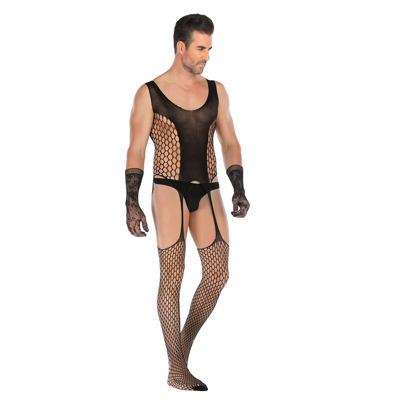 bodystocking + gloves set Men's open file fun temptation high stretch jacquard jumpsuit mesh lace bodystocking
bodystocking + gloves set Men's open file fun temptation high stretch jacquard jumpsuit mesh lace bodystocking