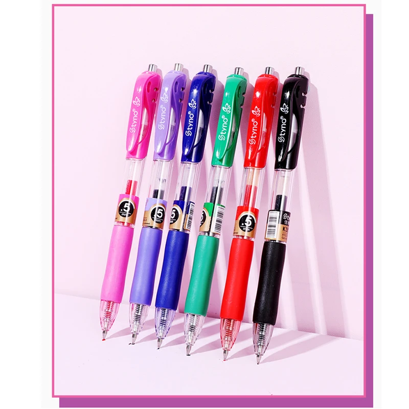 6pcs/set 0.5mm Bullet Press Gel Pen 6color Writing Art Drawing Stationery Office Signing Ball Pen Student Kawaii School Supplies
6pcs/set 0.5mm Bullet Press Gel Pen 6color Writing Art Drawing Stationery Office Signing Ball Pen Student Kawaii School Supplies