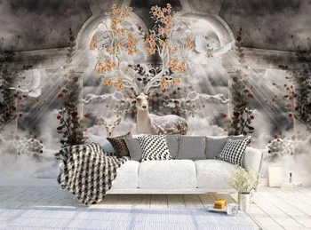 European style Need Forest elk Painting Non-woven Wallpaper 3D Background wall Household Mural Rolls for Livingroom Hotel Mall
European style Need Forest elk Painting Non-woven Wallpaper 3D Background wall Household Mural Rolls for Livingroom Hotel Mall