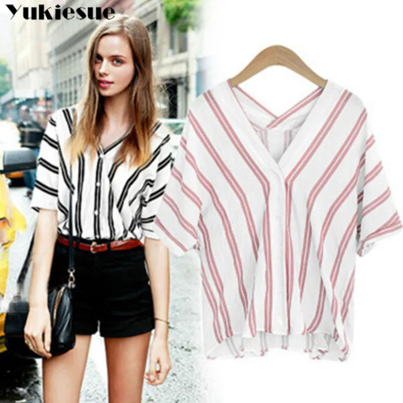 2019 summer striped short sleeve women's shirt blouse for women blusas womens tops blouses chiffon shirts woman top plus size
2019 summer striped short sleeve women's shirt blouse for women blusas womens tops blouses chiffon shirts woman top plus size