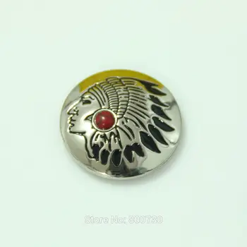 (KB304) Wholesale 50pc 1-1/8'' (3.0cm) Native Indian Head Concho Silver w/ Red Stone Leathercraft
(KB304) Wholesale 50pc 1-1/8'' (3.0cm) Native Indian Head Concho Silver w/ Red Stone Leathercraft