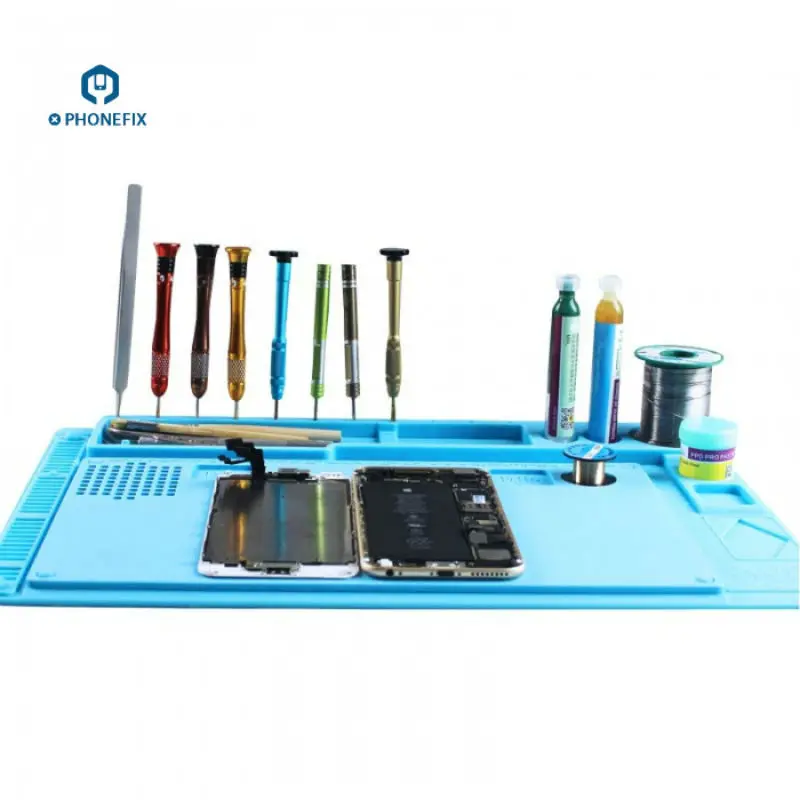 PHONEFIX Advanced Multi Function Silica Gel Mat Heat Insulated Pad Maintenance Platform For Mobile Phone Repair
PHONEFIX Advanced Multi Function Silica Gel Mat Heat Insulated Pad Maintenance Platform For Mobile Phone Repair
