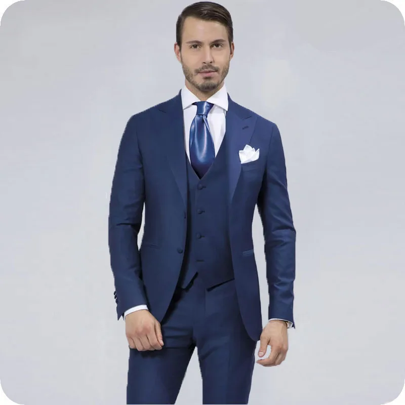 Royal Blue Men Suit For Wedding Bridegroom Blazer Prom Custom Made Tuxedo Slim Fit Formal Terno Masculino Groom Wear 3Piece 2019
Royal Blue Men Suit For Wedding Bridegroom Blazer Prom Custom Made Tuxedo Slim Fit Formal Terno Masculino Groom Wear 3Piece 2019