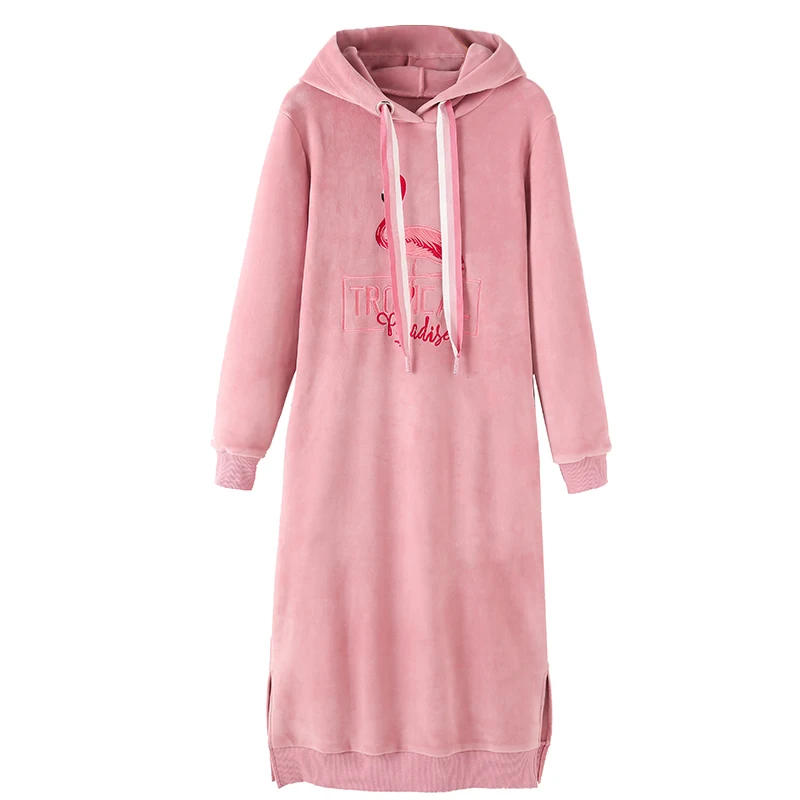 2019 long dress female double-sided gold velvet new loose plus velvet thick hooded dress
2019 long dress female double-sided gold velvet new loose plus velvet thick hooded dress