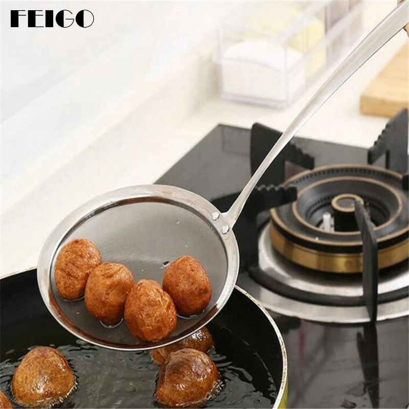 FEIGO Colanders Stainless Steel Mesh Strainer Colander Handle Cookware Oil Strainer Flour Sifter Strainers Kitchen Colander F476
FEIGO Colanders Stainless Steel Mesh Strainer Colander Handle Cookware Oil Strainer Flour Sifter Strainers Kitchen Colander F476